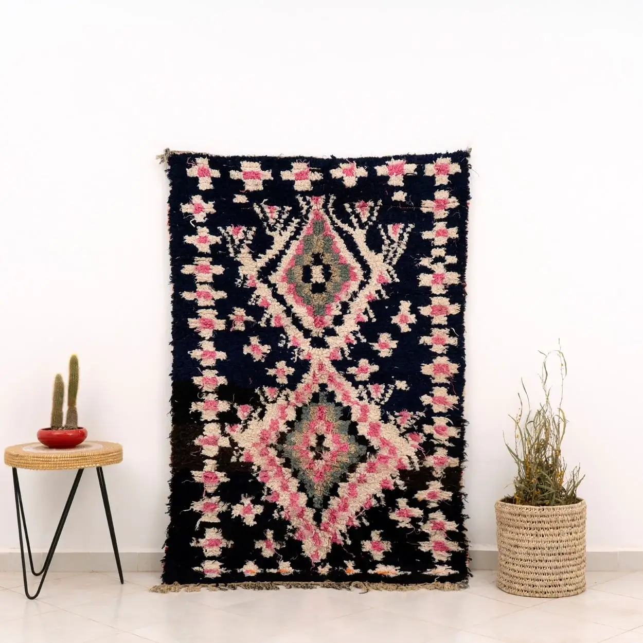 Black Pink Rug