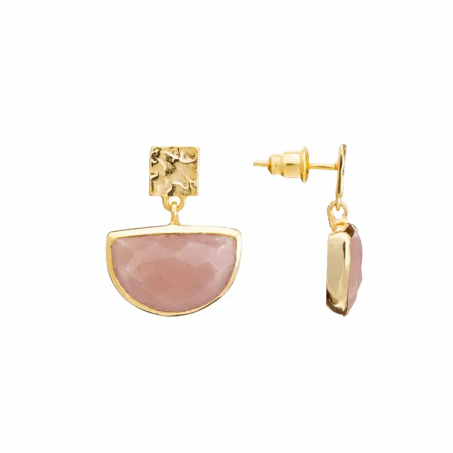 Athena Halfmoon Gemstone Earrings