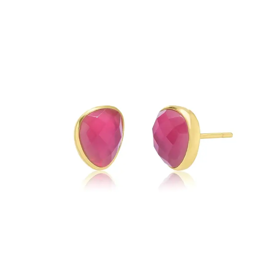 Odyssey Doublet Gold Stud Earrings