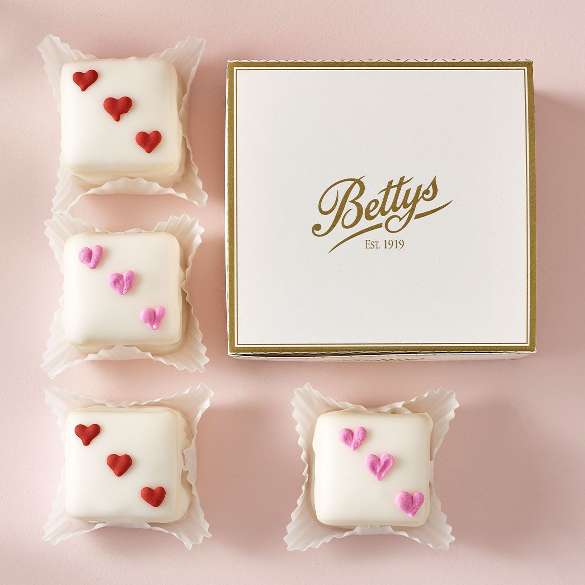 Valentine's Fondant Fancies