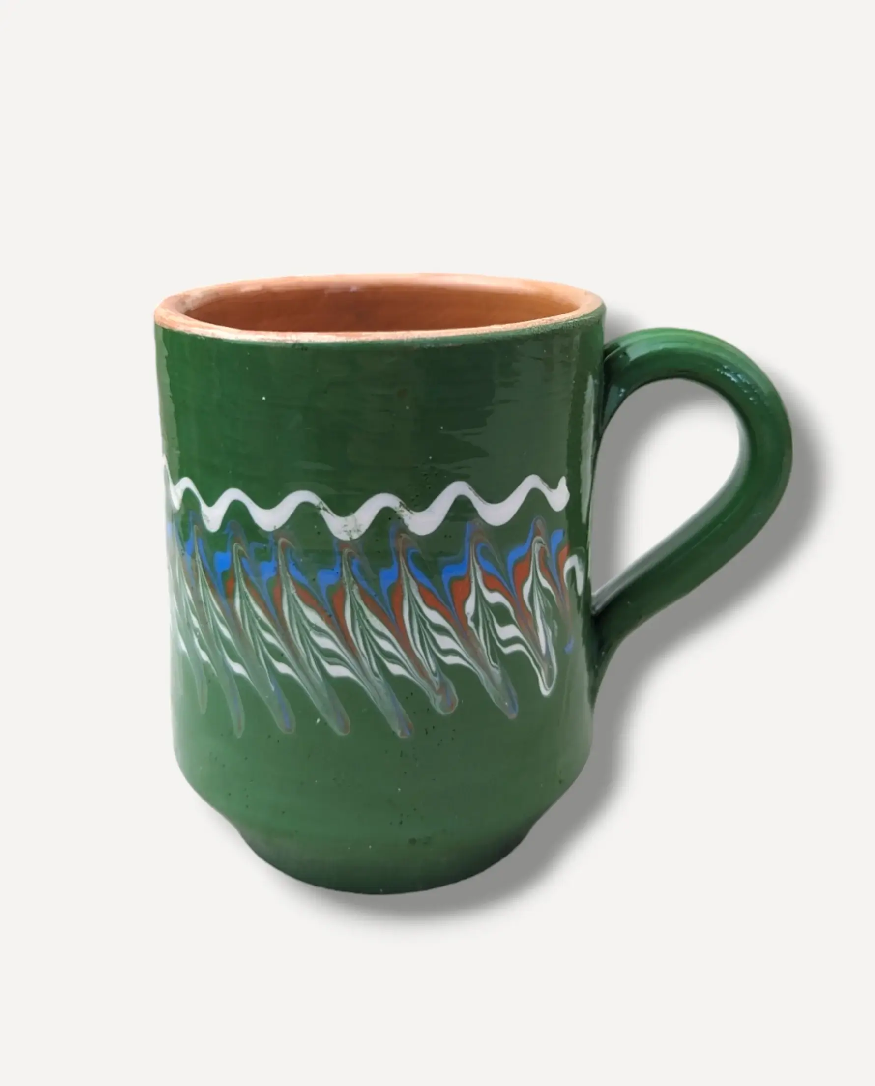 Large Moss Green Cylinder Mug