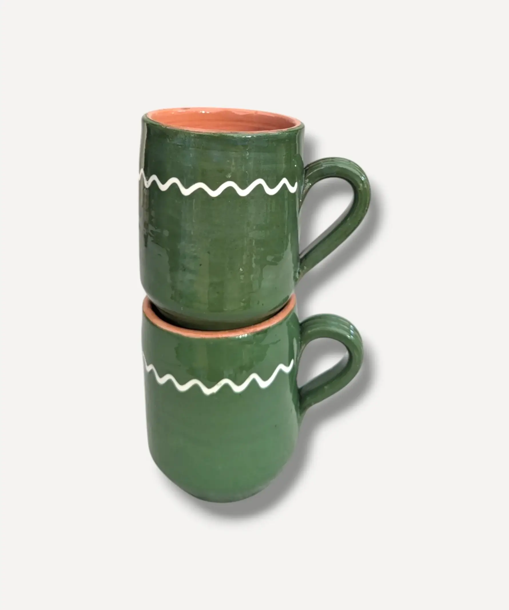 Large Moss Green Minimal Mug