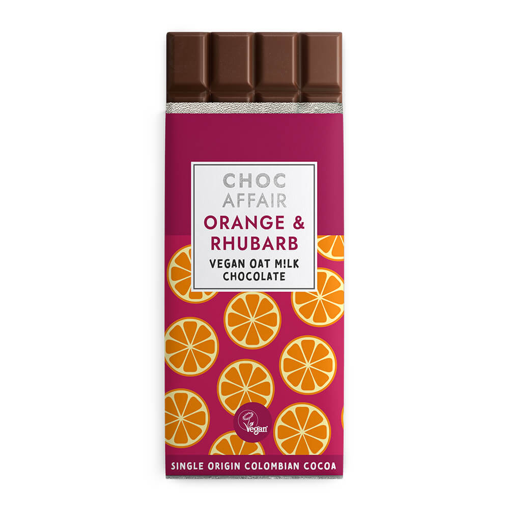 Orange & Rhubarb Oat M!lk Chocolate Bar