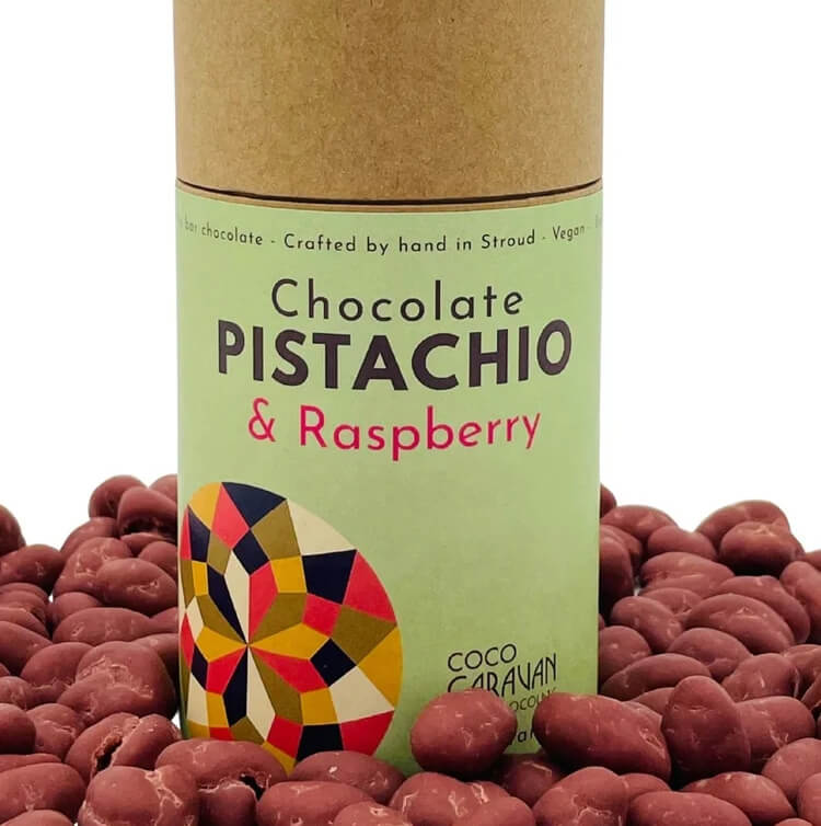 Pistachio and Raspberry Dragees