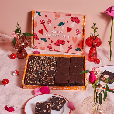 Valentine's Day Vegan Mini Brownie Box