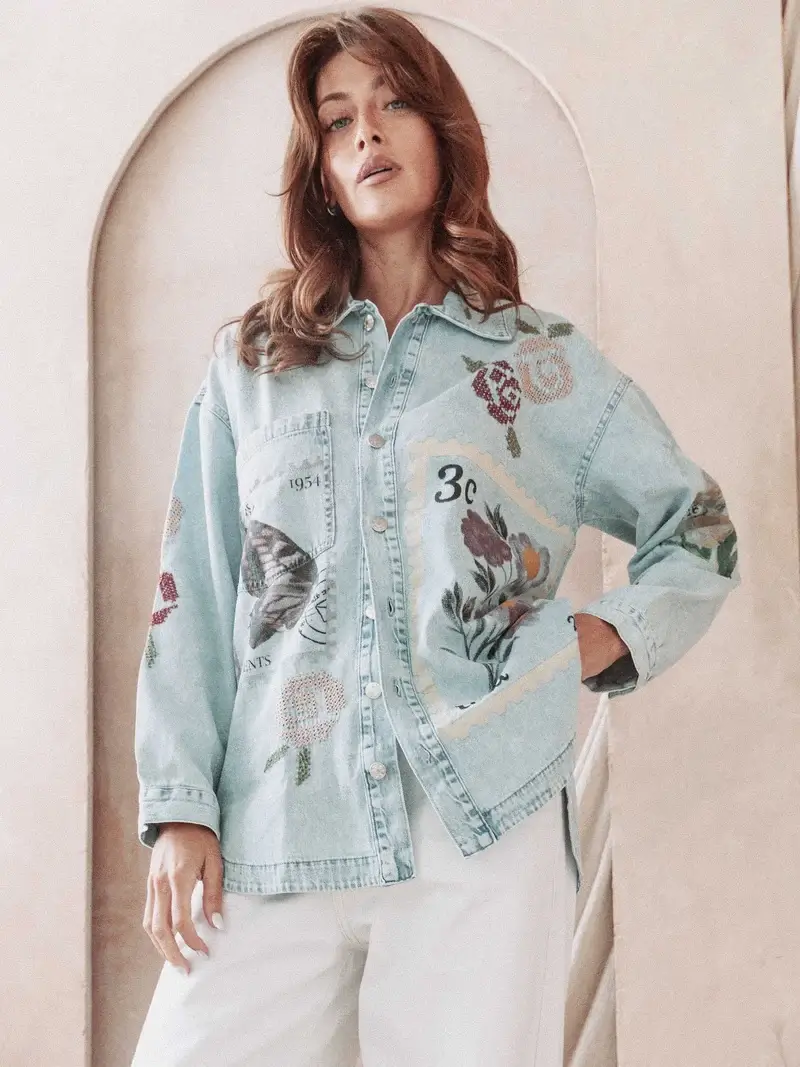 Denim Stamp Shirt