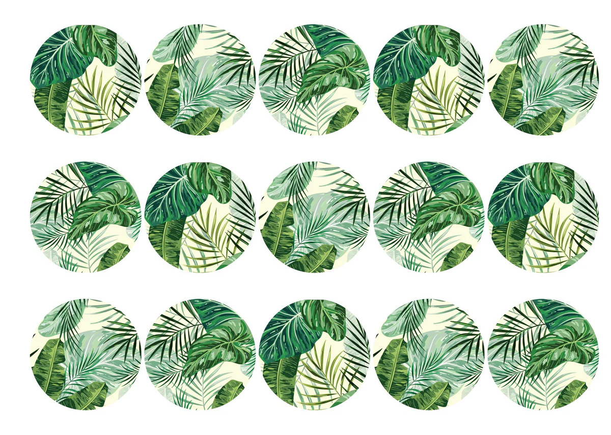 Tropical Leaf Icing Toppers