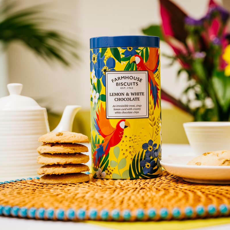 Tropical Lemon & White Chocolate Biscuit Tin