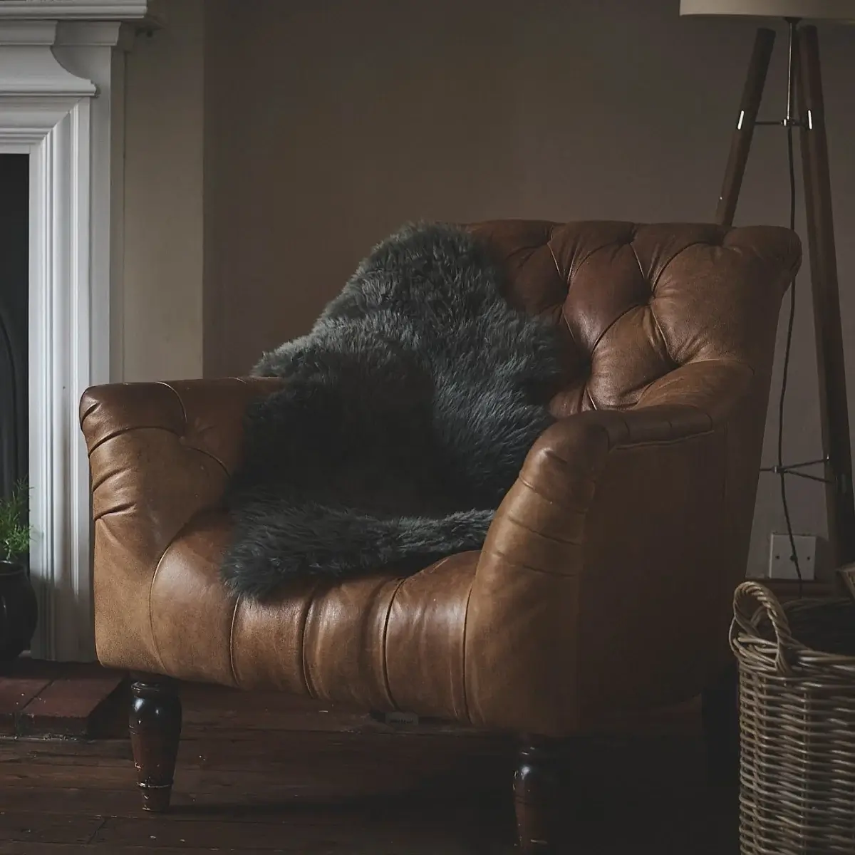 Slate Luxury Single Sheepskin Rug
