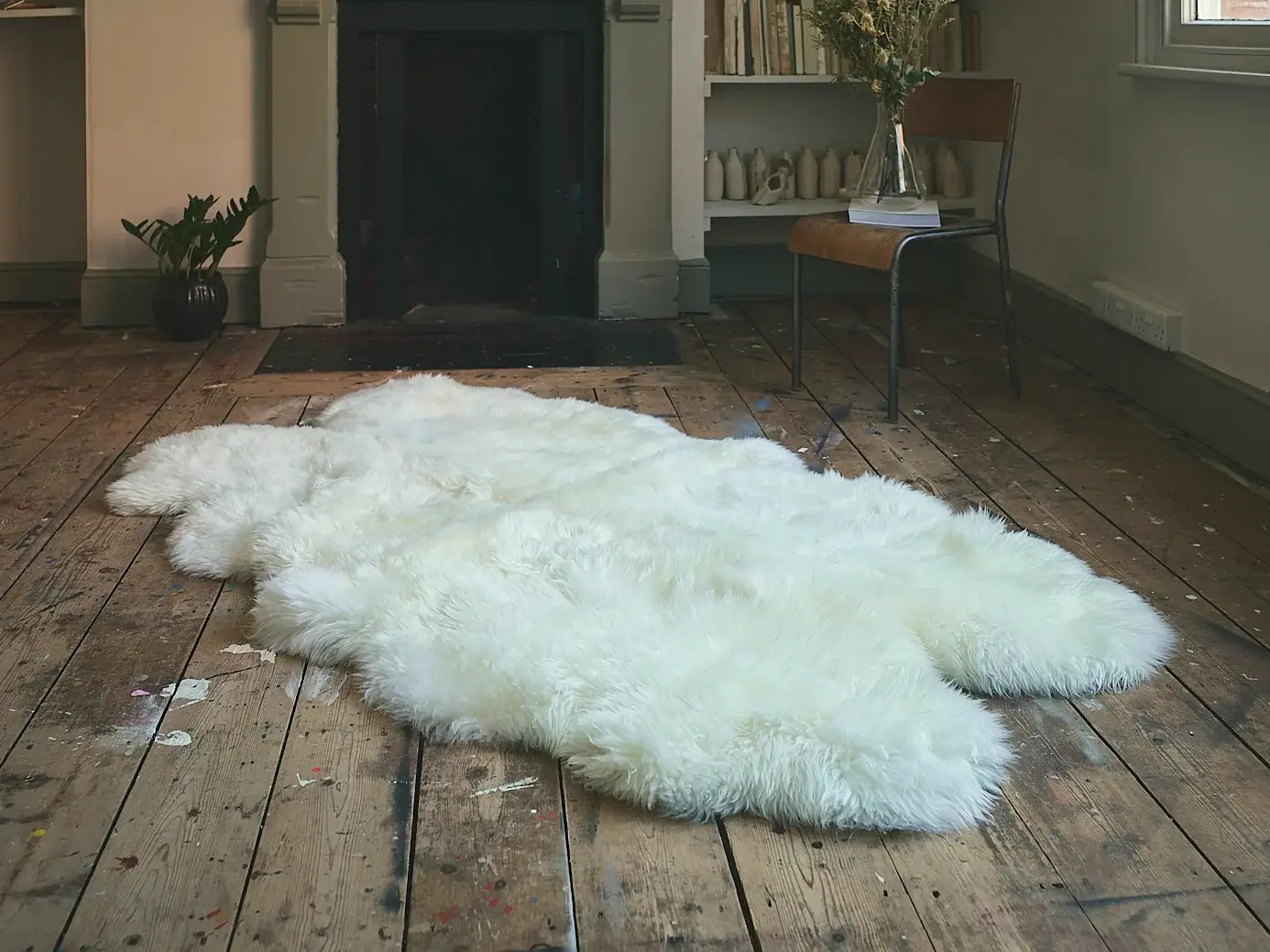 Ivory Quad Sheepskin Rug