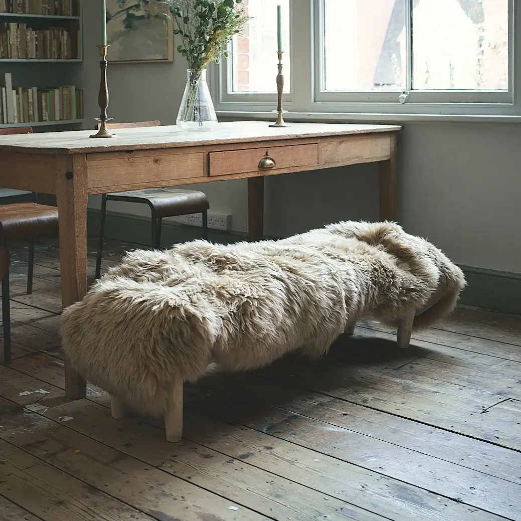 Honey Double Sheepskin Rug