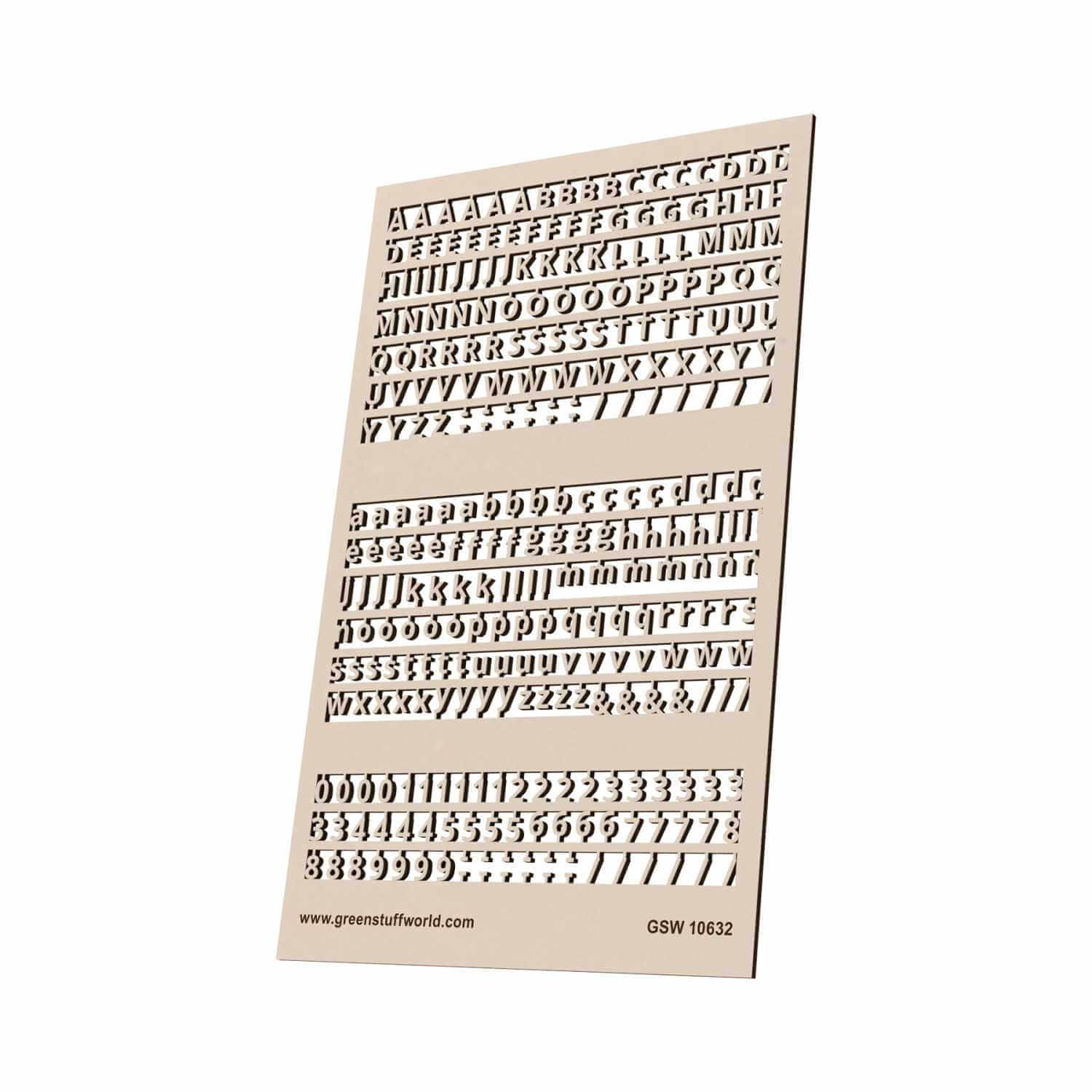 Standard letters & numbers 4mm
