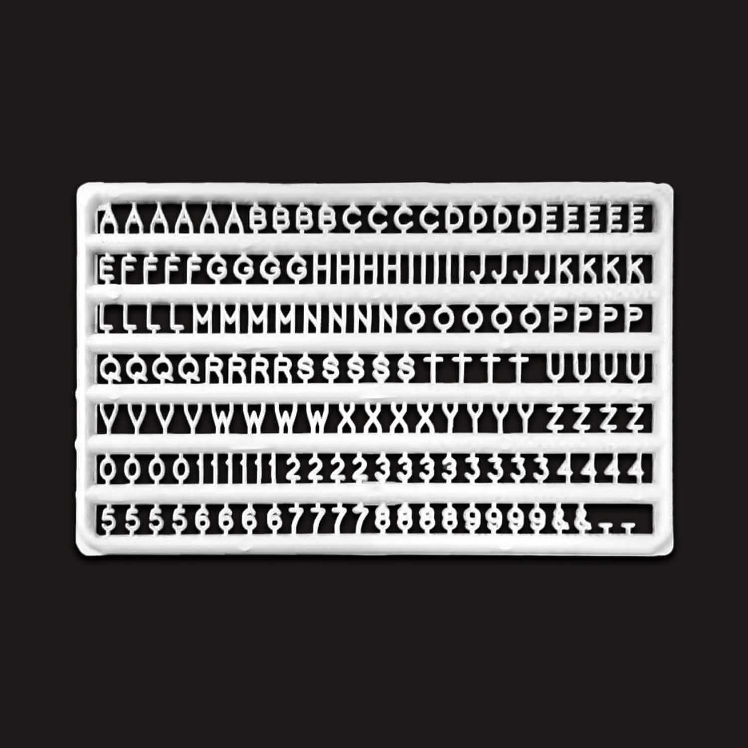 Standard letters & numbers 2mm