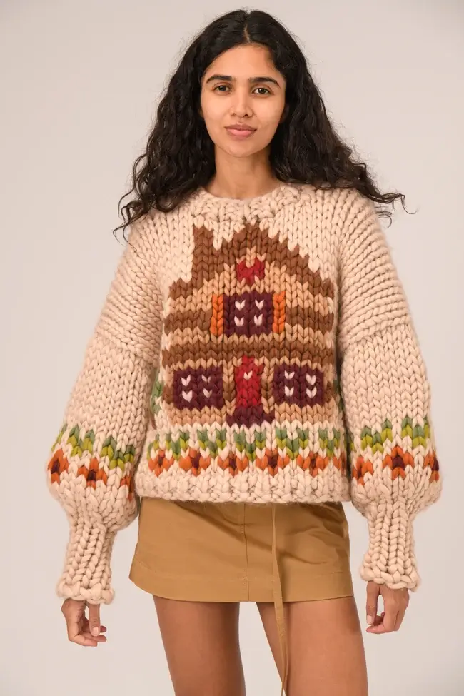 Log Cabin Chunky Sweater