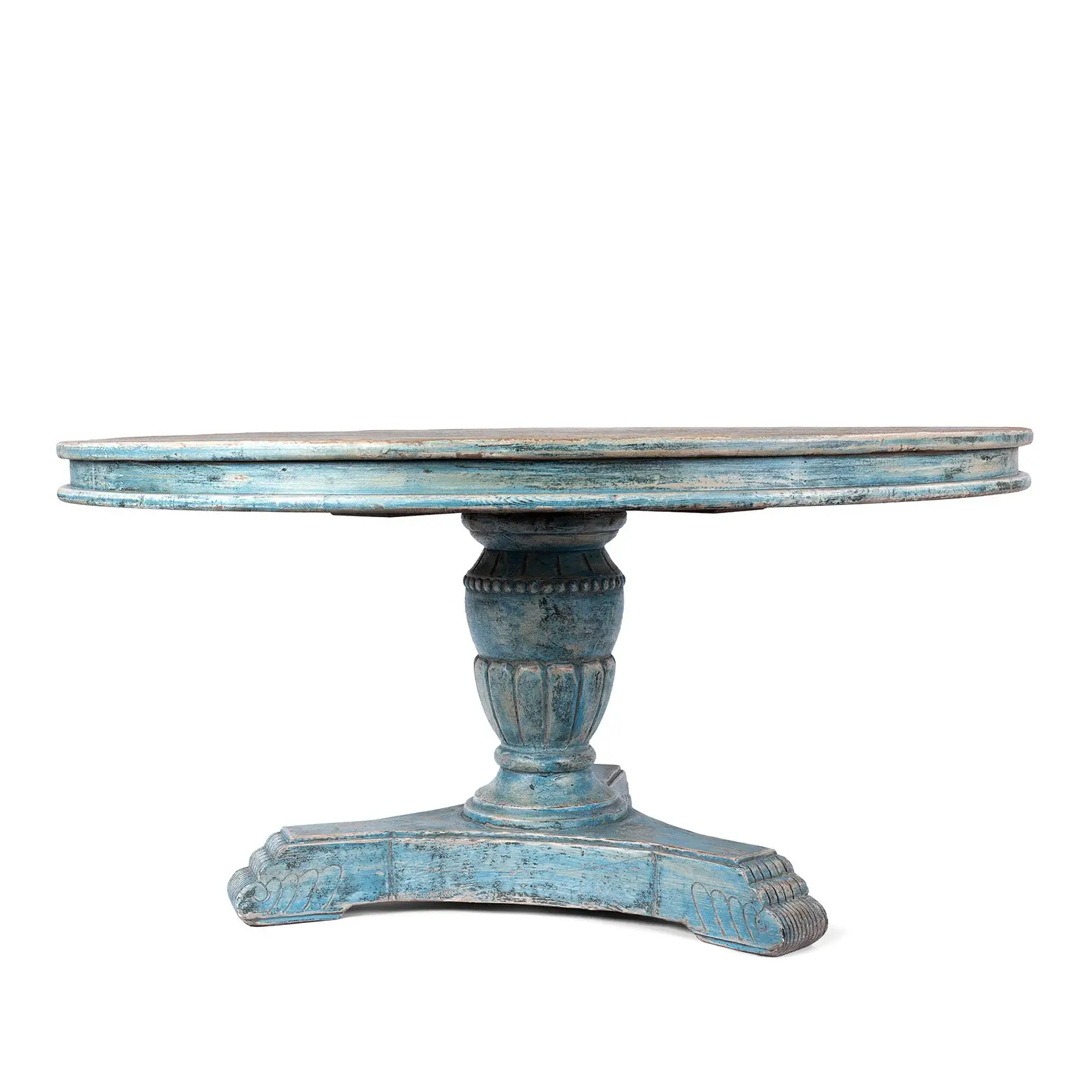 Round Pine Pedestal Dining Table