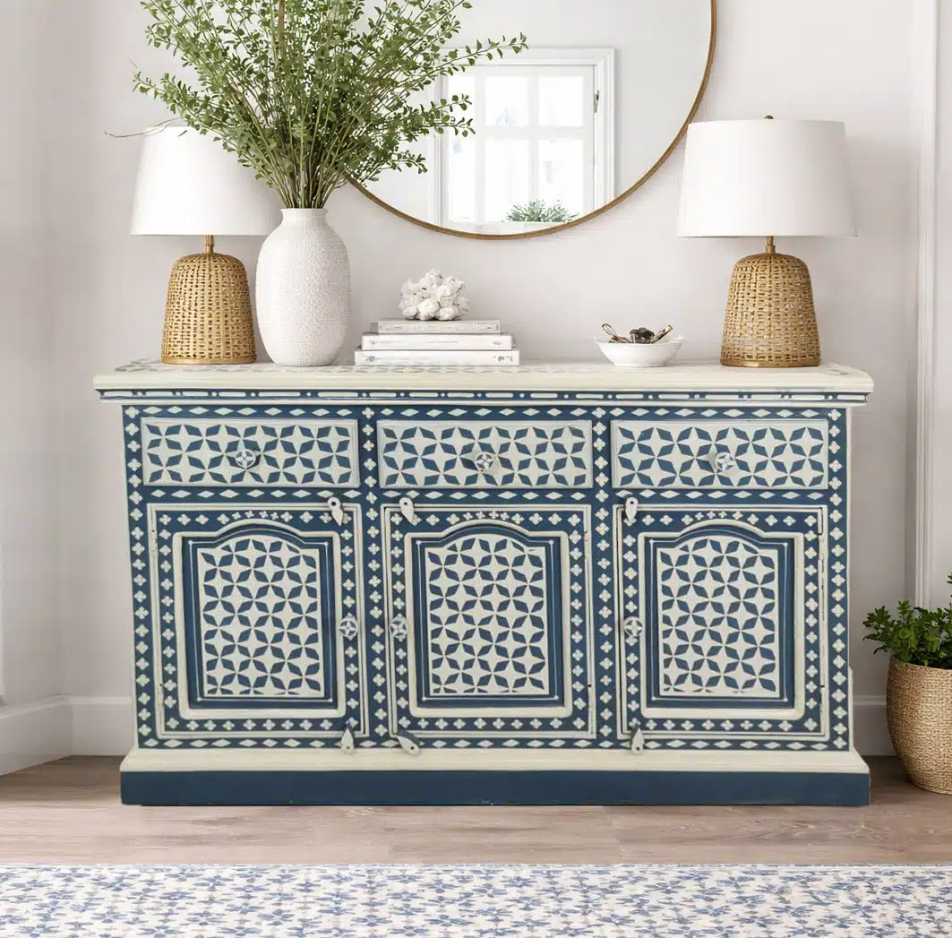 Painted Blue Star Sideboard