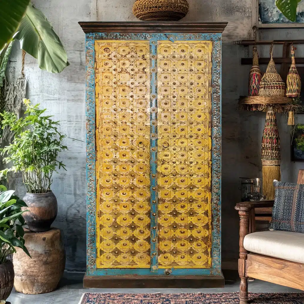 Solid Teak Rajasthani Almirah