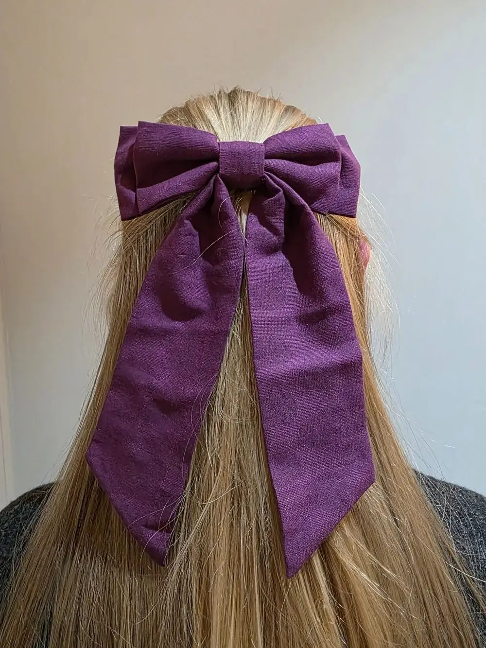 Large Cotton Bow Hair Clip