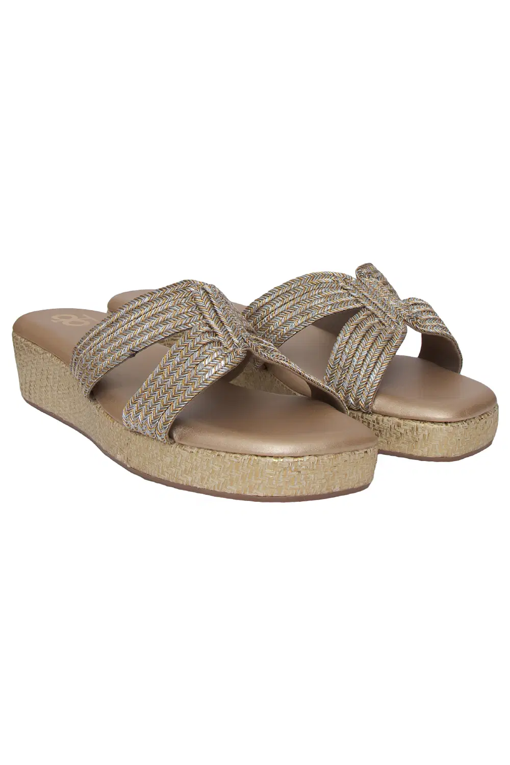 Gold & Silver Gota Slip-ons