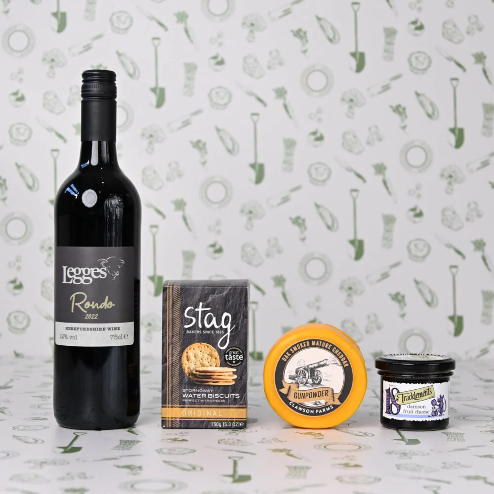 English Red Wine and Cheese Hamper