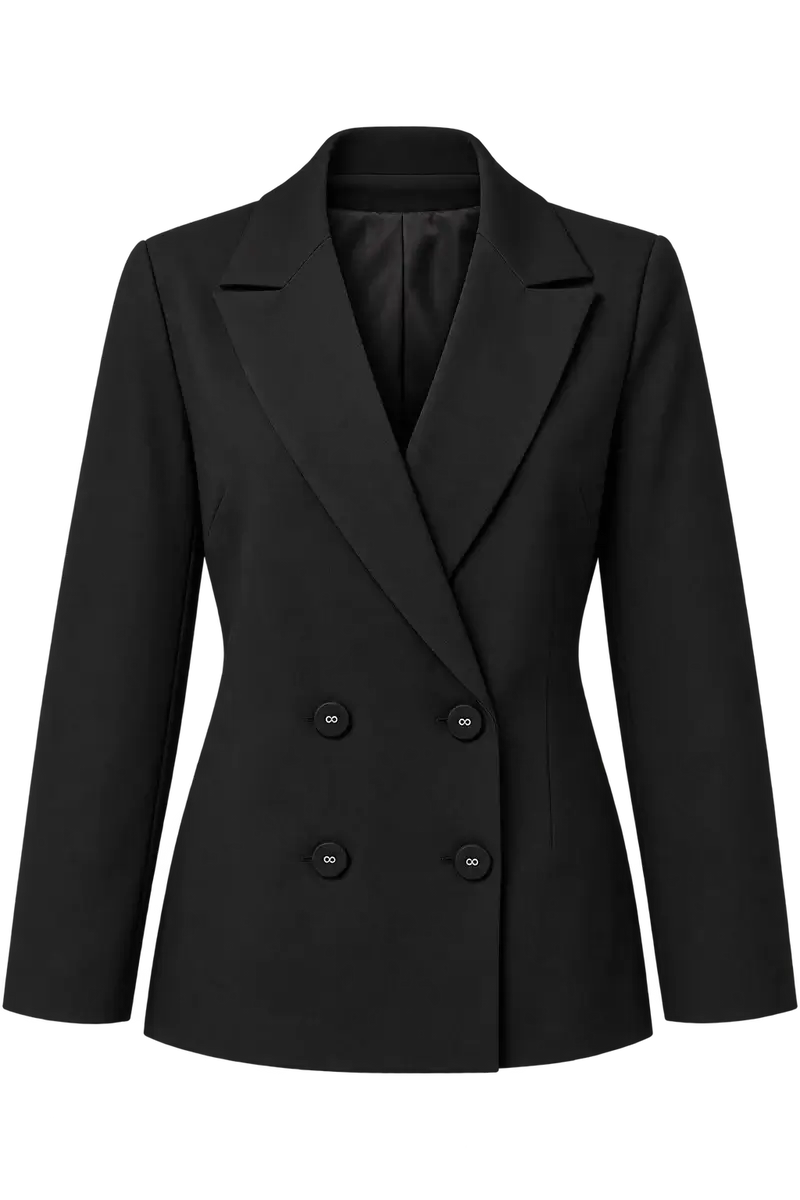 Elara Black Oversized Blazer