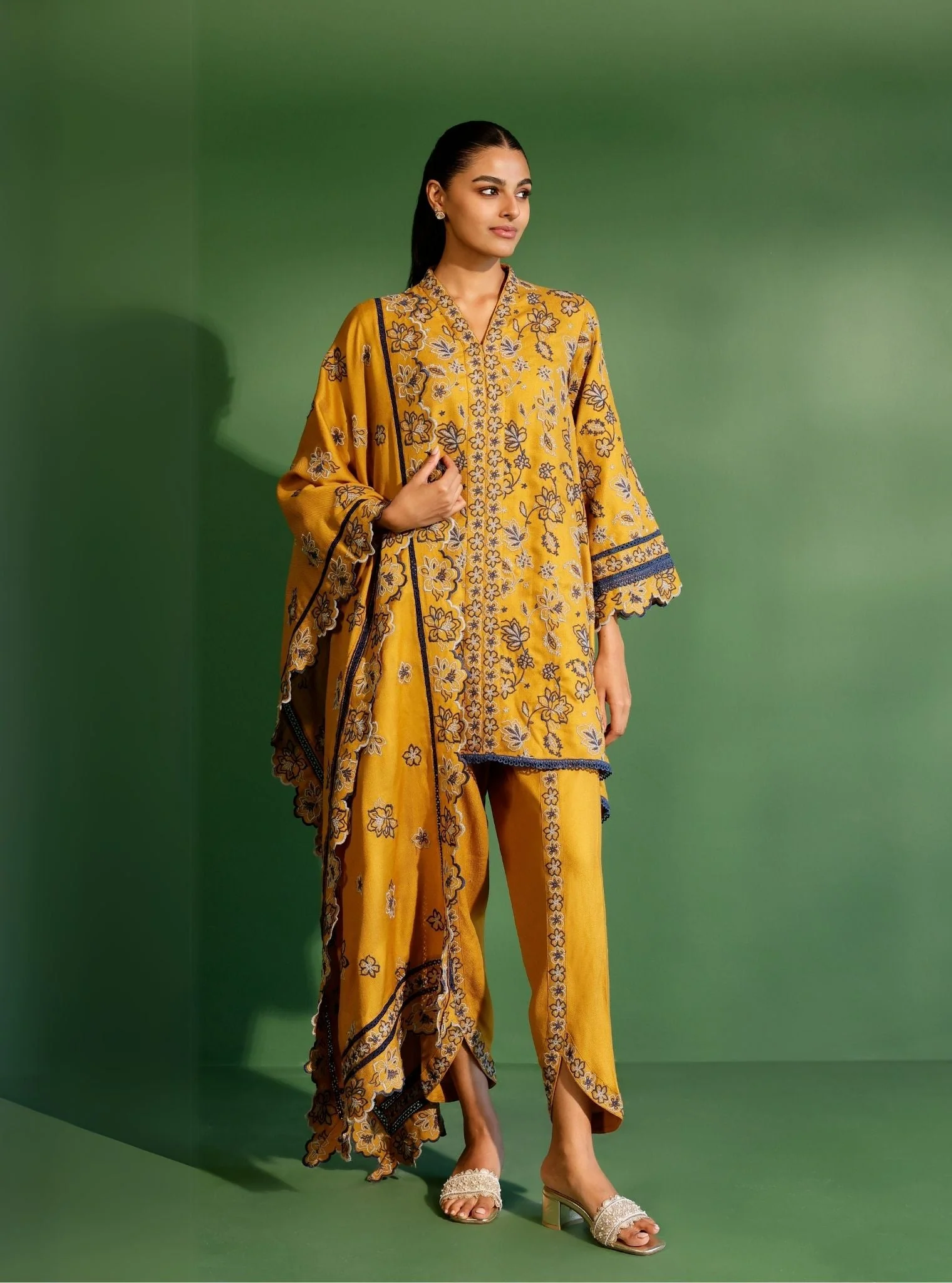 Mustard Wool Kurta