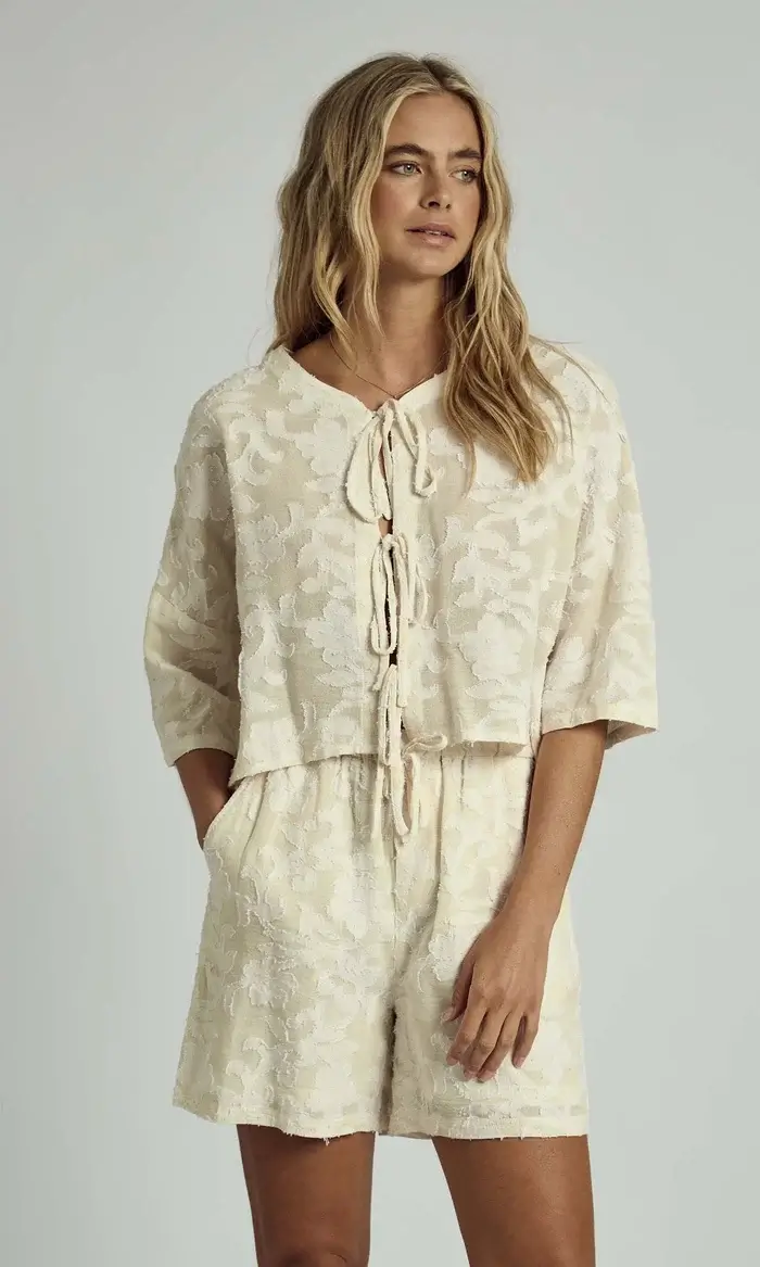 Embroidered Cropped Blouse