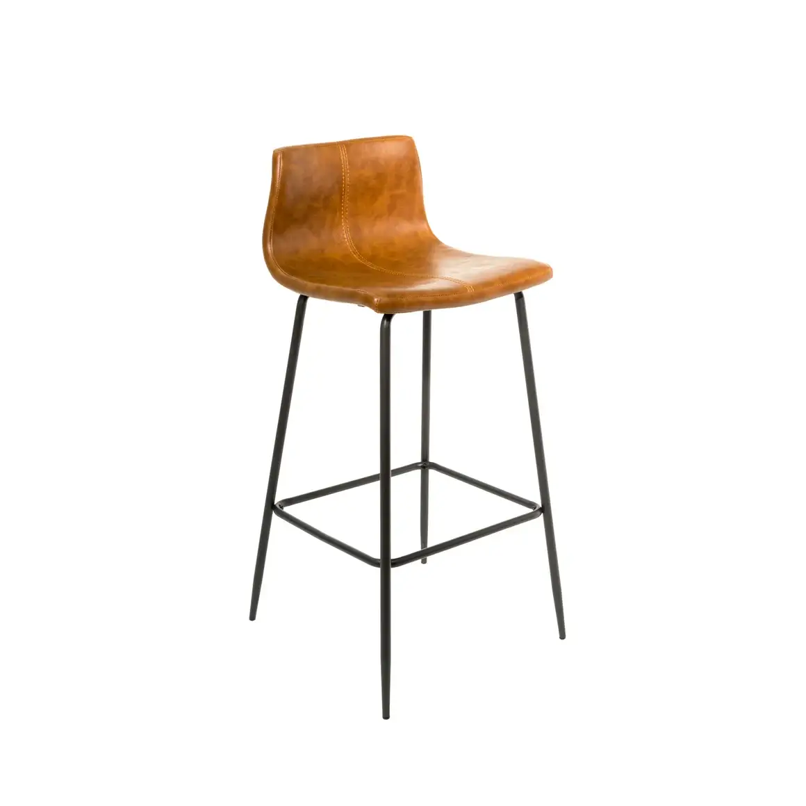 Tan Leather Bar Stool
