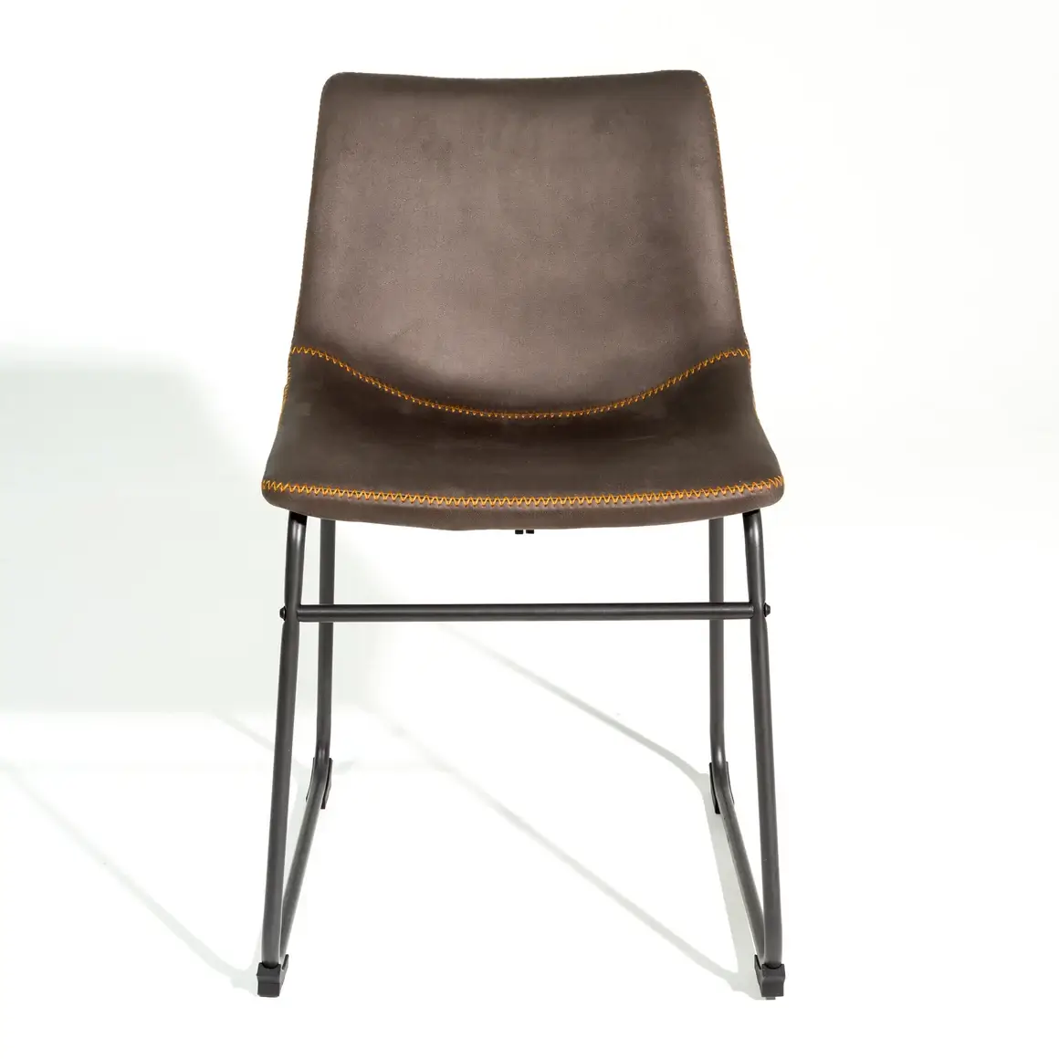 Industrial Grey Moleskin Dining Chair