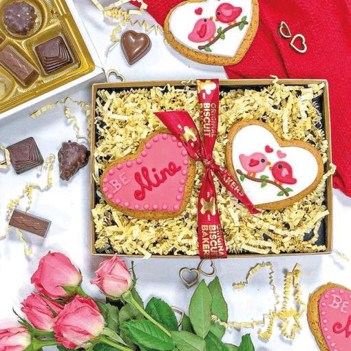 Love Birds Gingerbread Hearts