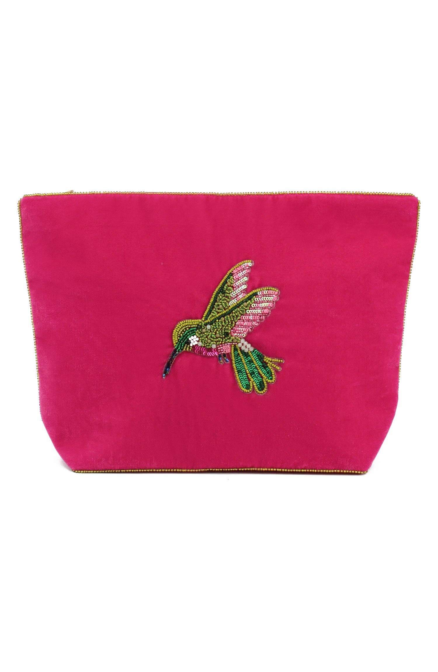 Pink Hummingbird Pouch