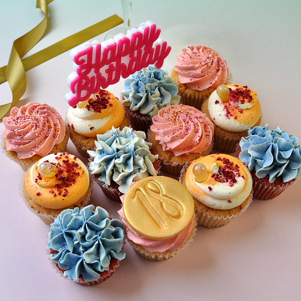 18th Birthday Pink Cupcakes
