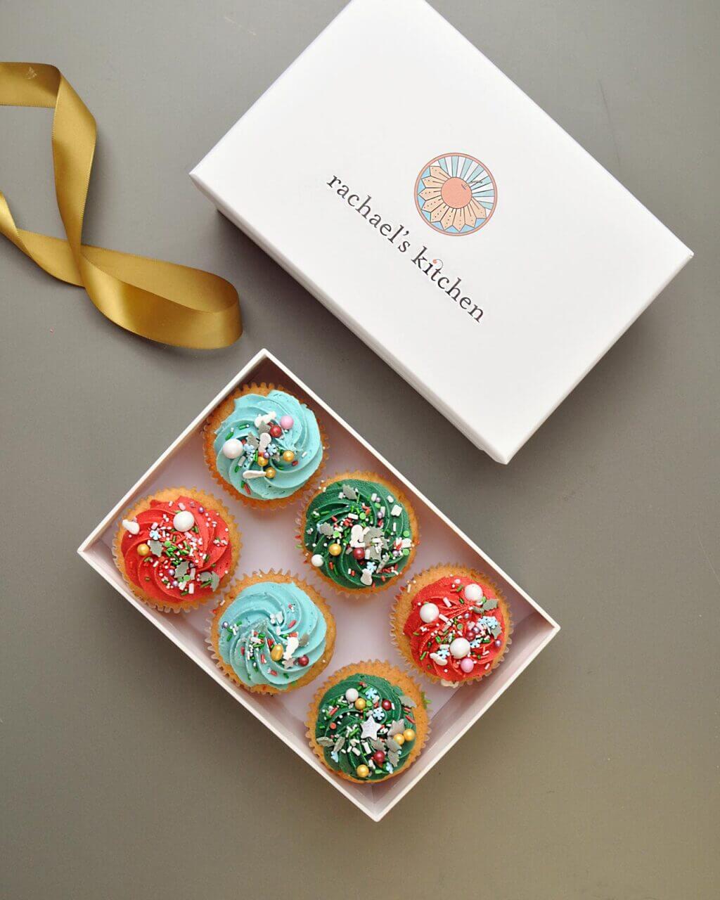 Christmas Sprinkle Cupcake Selection