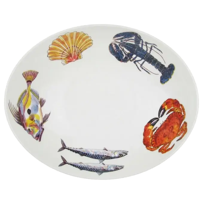 Fish & Shellfish Oval Serving Bowl
