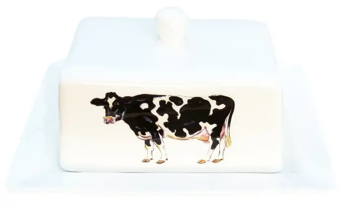 Holstein Fresian Cow Butter Dish