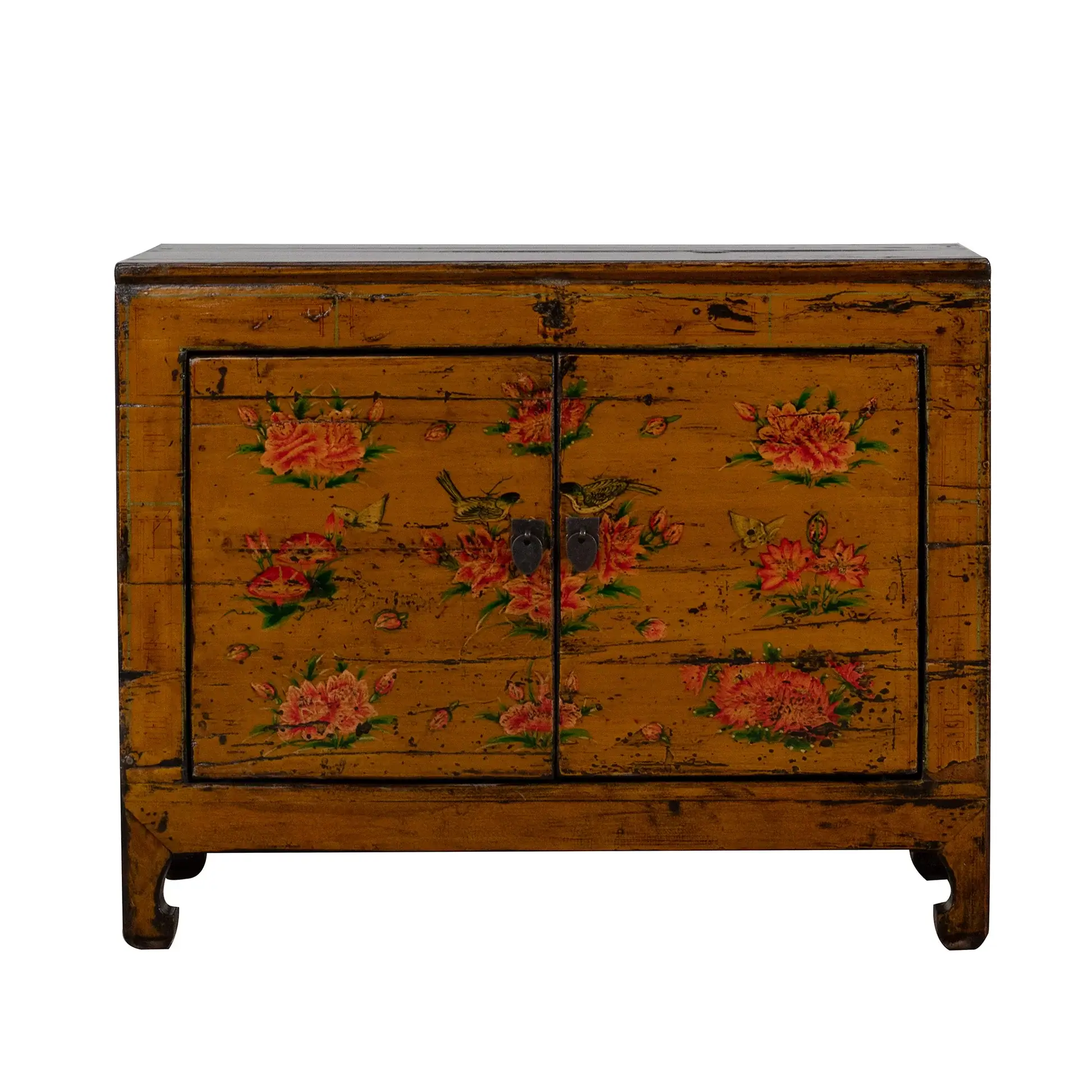 Vintage Chinese Small Hand Painted Cabinet