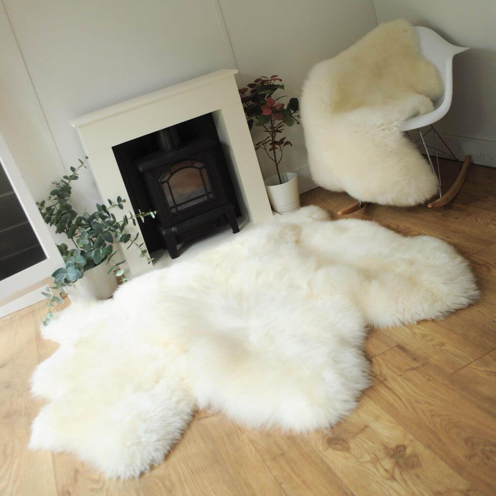 Ivory Undyed Sheepskin Rug