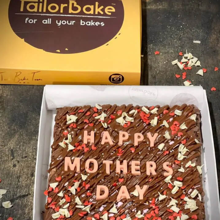 Mother's Day Brownie Slab
