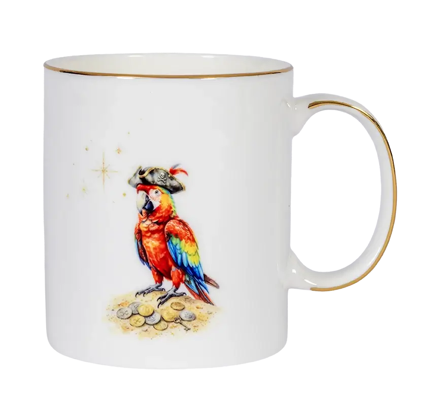 Pirates Parrot Bone China Mug