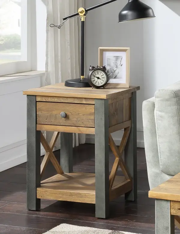 Industrial Rustic Side Table