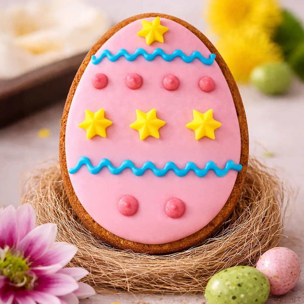 Pink Easter Ginger Biscuits