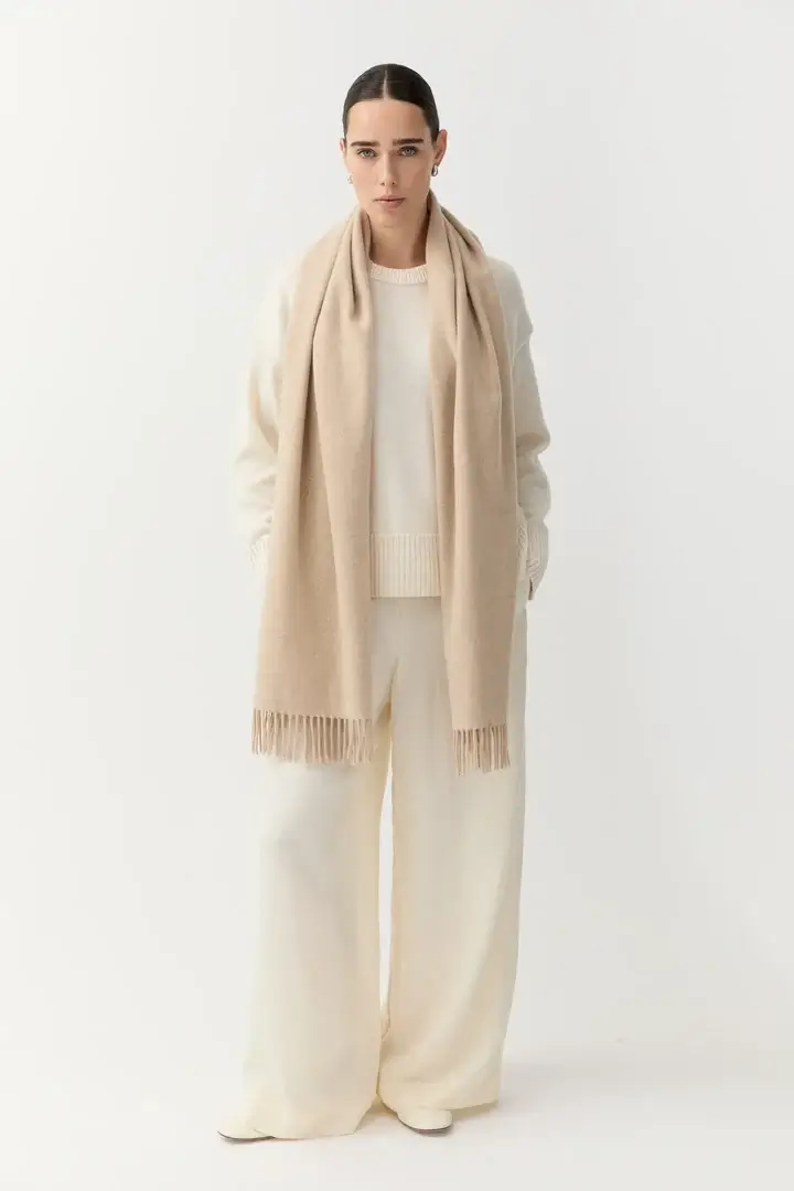 Beige Woven Scarf