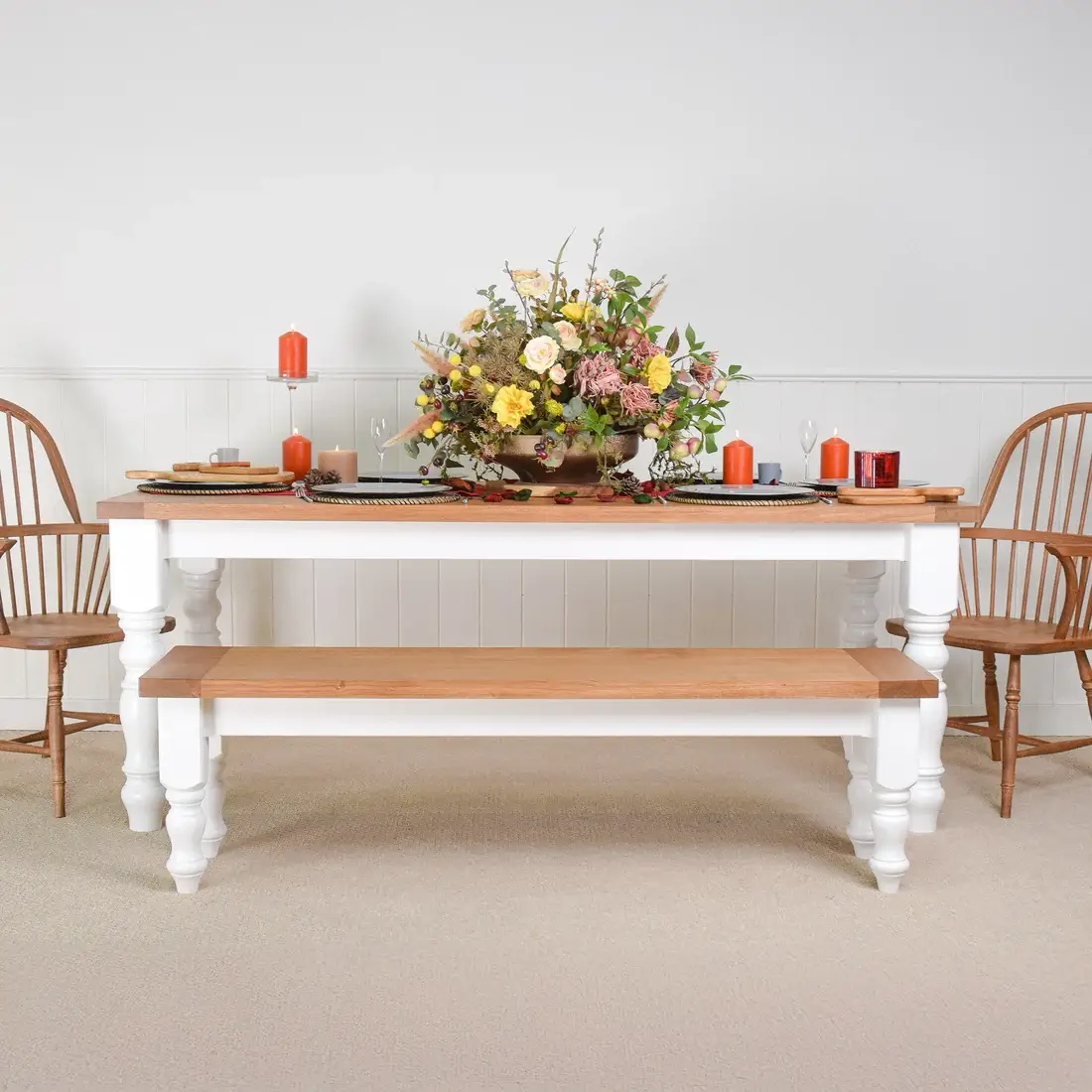 Traditional Oak Farmhouse Table
