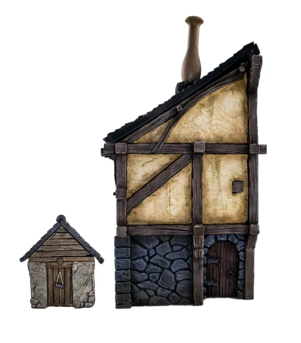 Fantasy Village House & Outhouse